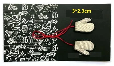 DIY Высокое качество 3D ручной эмблемы с вышивкой лыжные принадлежности/шляпа/носок/снежинка повязки аппликация для пальто брюки брошь в виде мешочка - Цвет: gloves