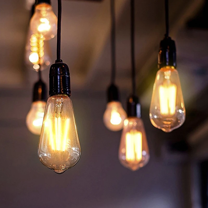 Edison Шестигранная лампы E27 E14 имитация вольфрамовой проволоки прозрачный