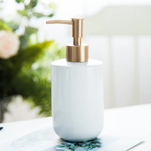 Ceramic bottles washing hand lotion shampoo bottles bathroom accessories set soap dispenser toothbrush - Цвет: B