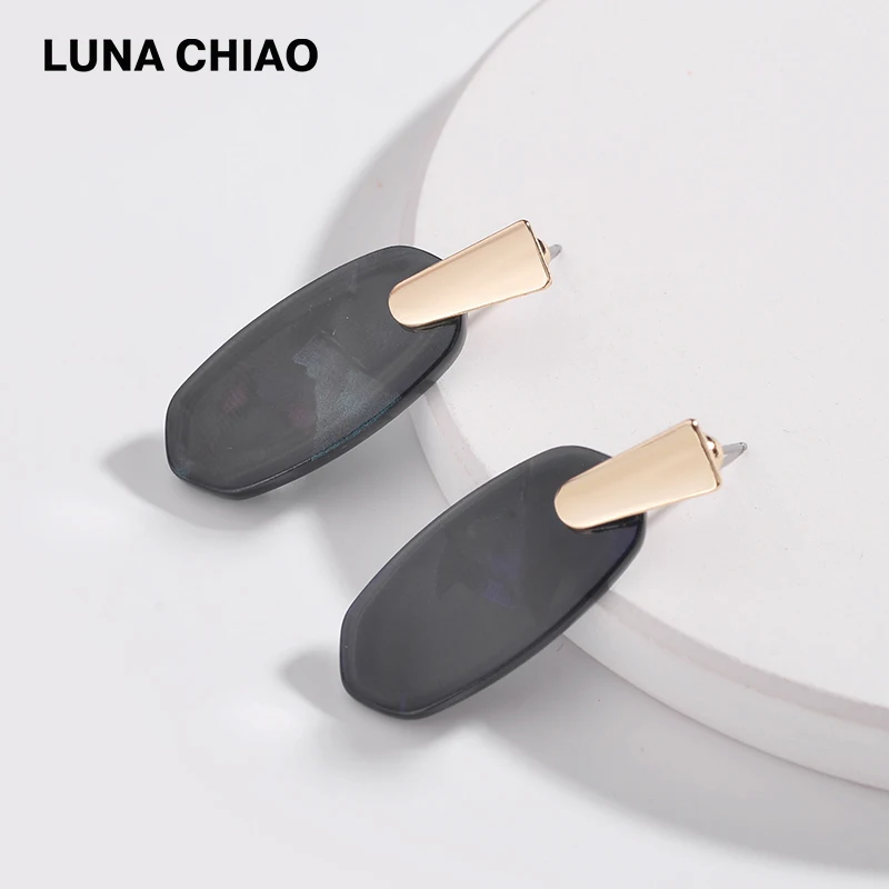 Женские Геометрические серьги LUNA CHIAO капельки из акрила и смолы Новое