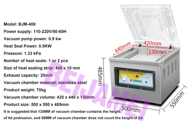 BJM-400 vacuum seale BEIJAMEI автоматический вакуумный упаковщик для пищевых продуктов, кухонный вакуумный упаковщик для пищевых продуктов - Цвет: BJM-400 vacuum seale