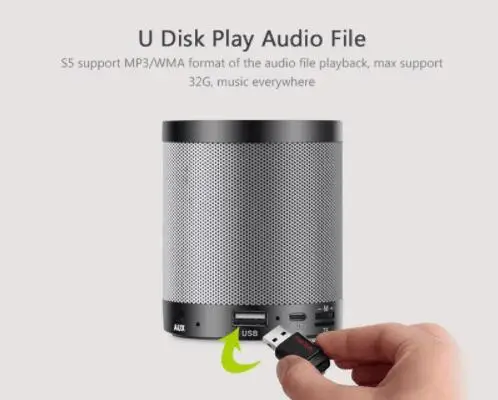 ZEALOT S5 портативный Bluetooth динамик Колонка беспроводной сабвуфер супер бас стерео USB