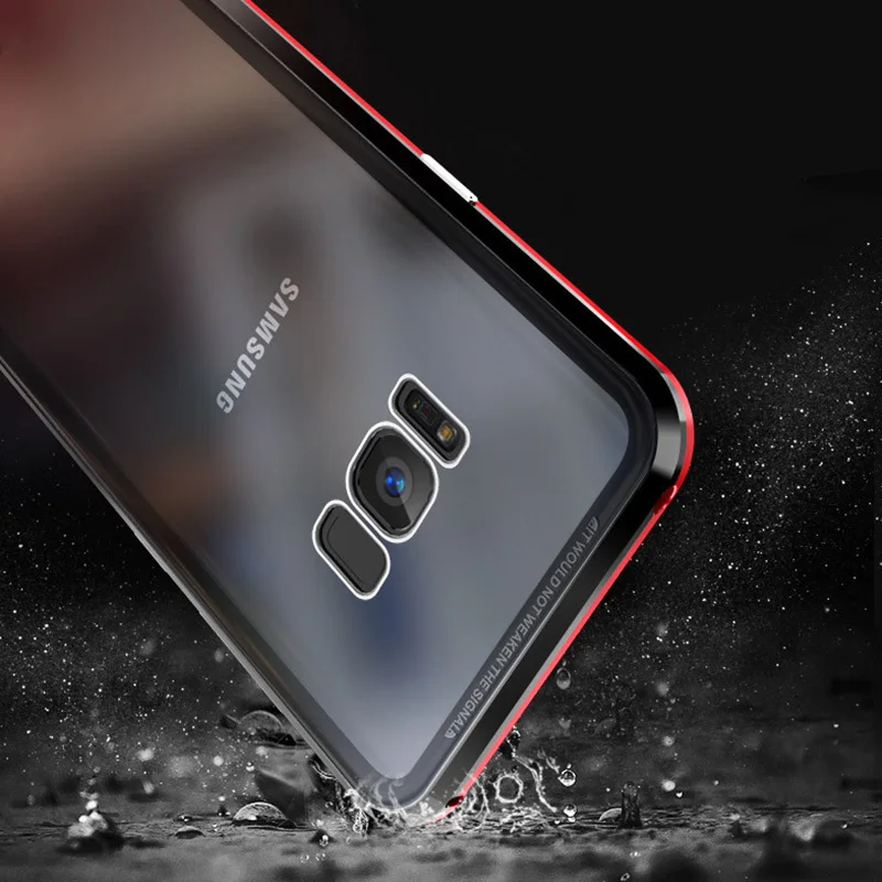 Чехол из закаленного стекла + экранная пленка для Samsung Galaxy S8 Plus S9 магнитная