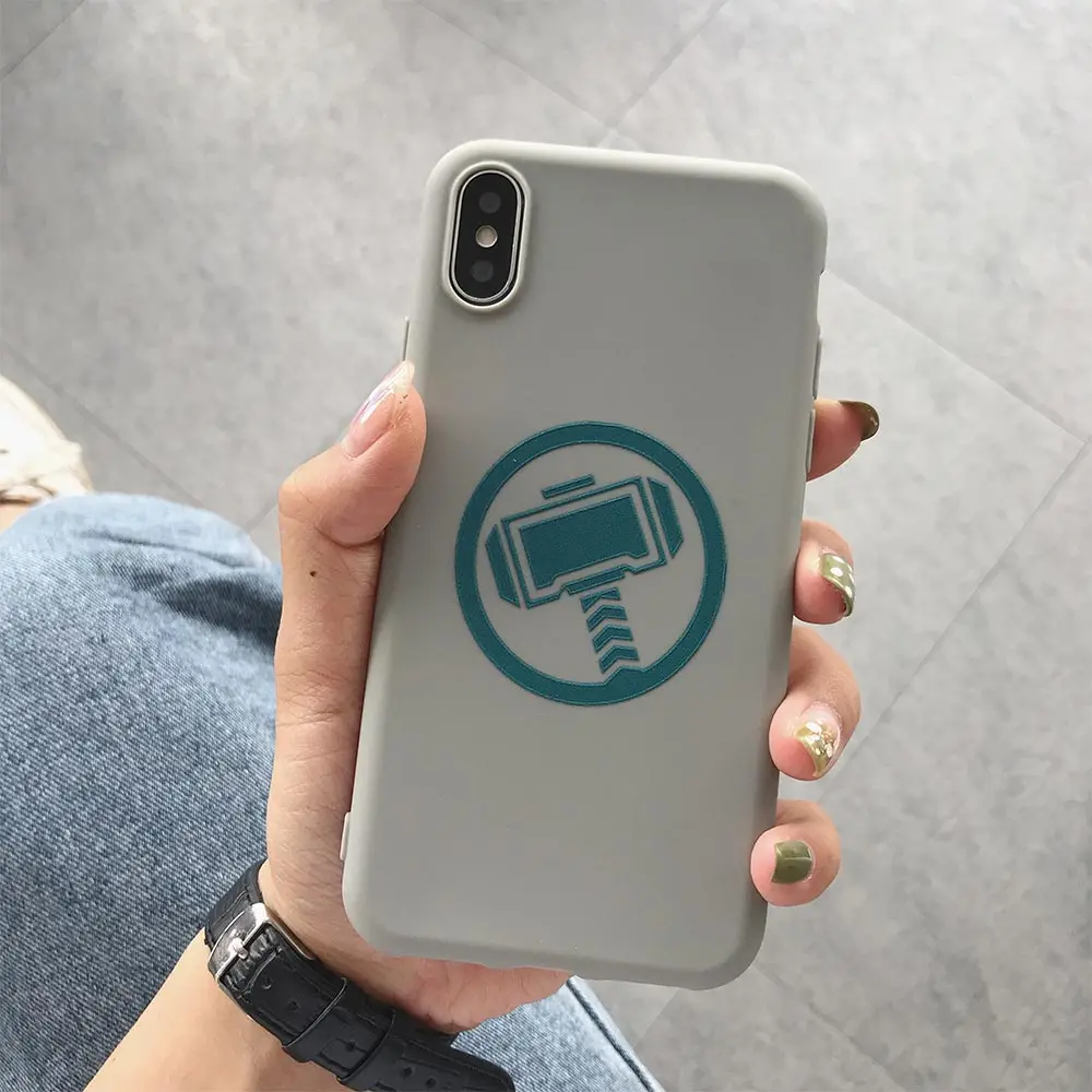 Матовый чехол для телефона из ТПУ iPhone 8 Plus 7 XR XS X Xs MAX с молотком 6 6S простой