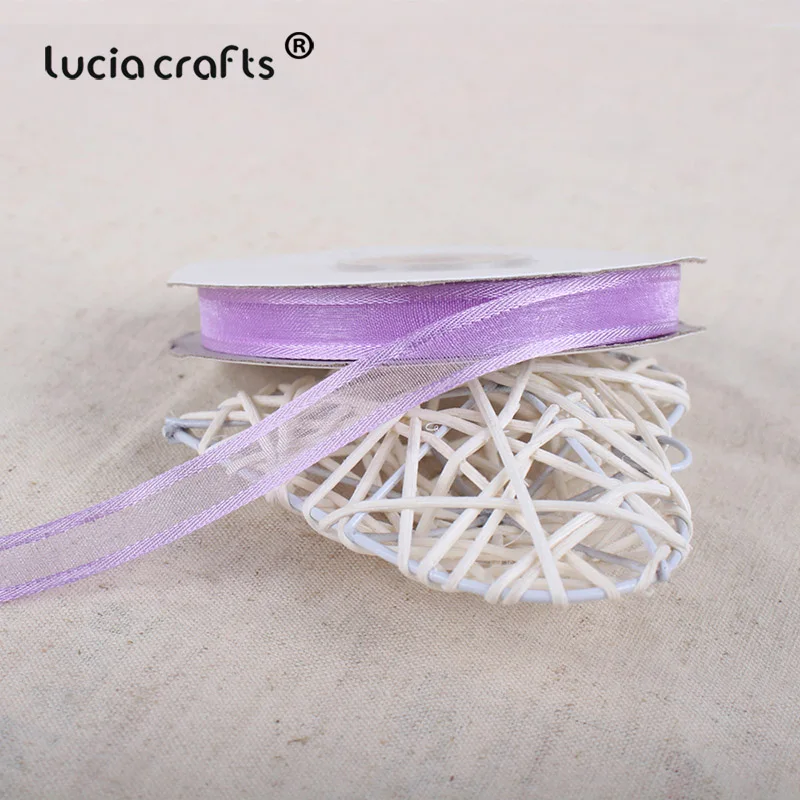 

Lucia crafts 10mm Organza Ribbon Handmade DIY Hair Bow Accessories 1/5/25y/roll U0301
