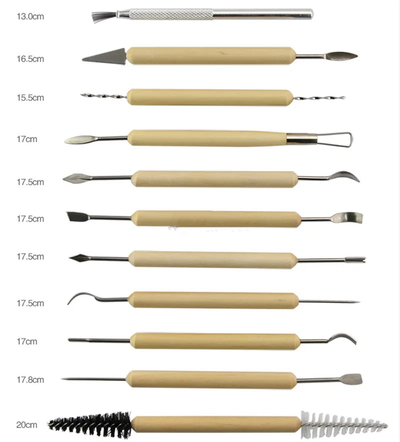 11PCS Polymer Clay Tools Sculpting Kit Sculpt Smoothing Wax Carving Pottery Ceramic Shapers Modeling Carved Tool |