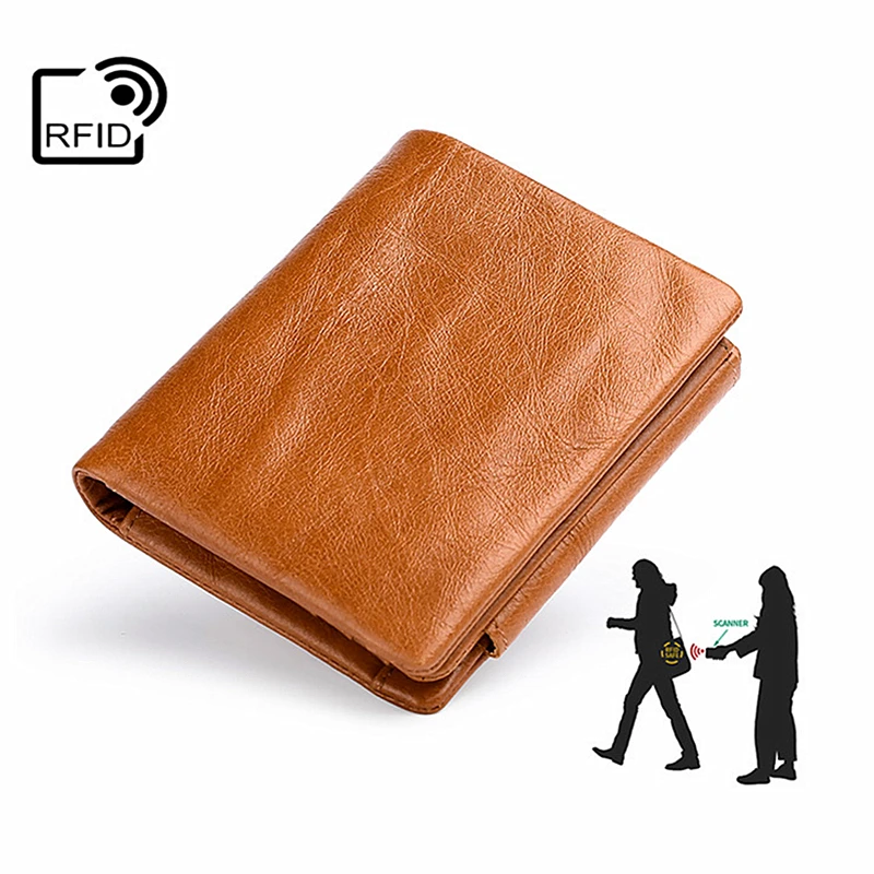 Южная гусиная натуральная кожа мужские кошельки RFID противоугонное сканирование Мужской Повседневный Кошелек Trifold держатель для кредитных карт кошельки для монет
