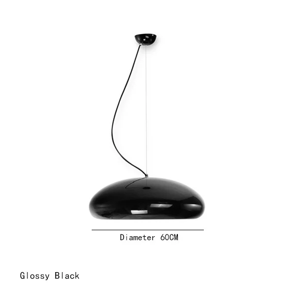 Black Style B D60CM Современные подвесные светильники, Кухонные светильники для столовой, глянцевая черная круглая Подвесная лампа, декор для бара, ресторана, подвесной светильник - Цвет корпуса: Black Style B D60CM