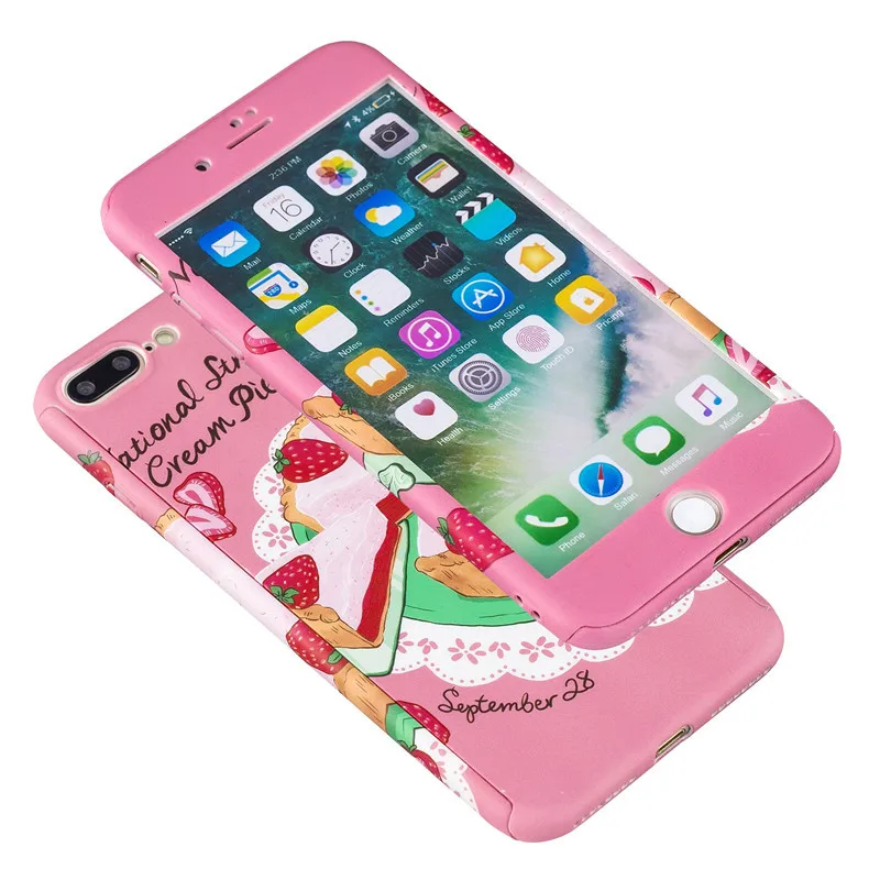 New 27 FTAIDKJ 360 градусов Полная защита тела мраморный камень PC чехол для iphone SE чехол зеленый лист Capa для iphone X 7 6 6S 8 Plus 5 5S - Цвет: New 27