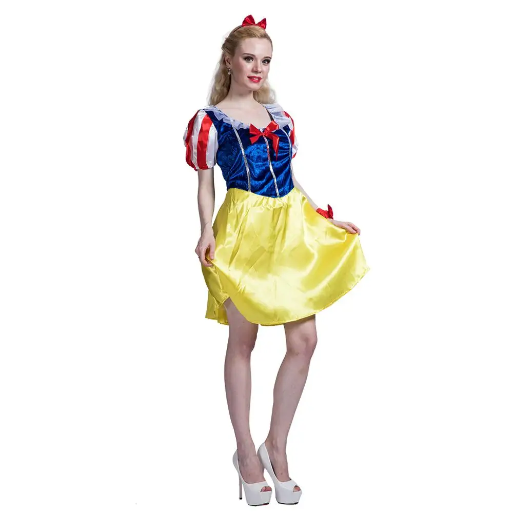 

Snailify Halloween Costumes For Women Female White Snow Dress With Headpiece Set Princess Cosplay For Birthday Party Wear