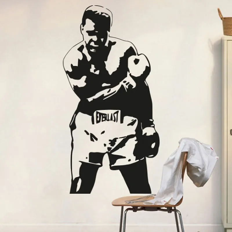Muhammad Ali бокс наклейки на стену Декор виниловый плакат Cassius глина бокс подарок