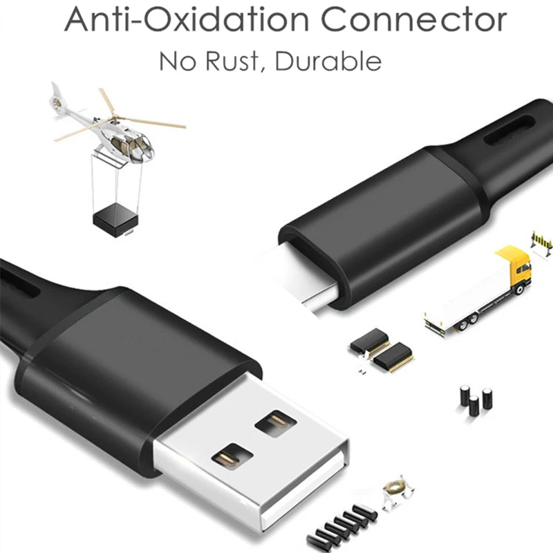 USB кабель 5V 2.8A 3 в 1 быстрая зарядка ткань Braide type C кабель зарядного устройства микро-usb черный золотой провод шнур для iPhone iPad кабель