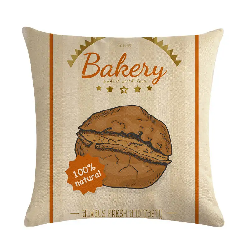 Граффити вкусная еда Наволочка Мультфильм домашний декоративный с рисунком