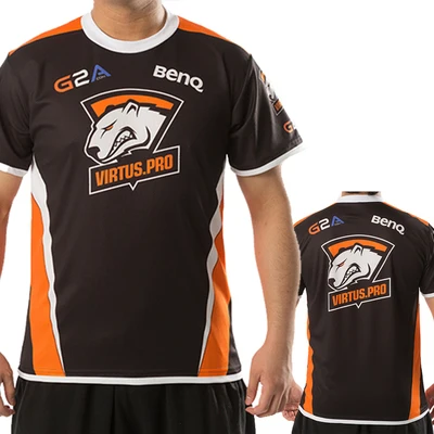 CSGO DOTA2 игровая команда VP Virtus. PRO, футболка из Джерси, игровая футболка, быстросохнущая, полиэстер, футболки с круглым вырезом