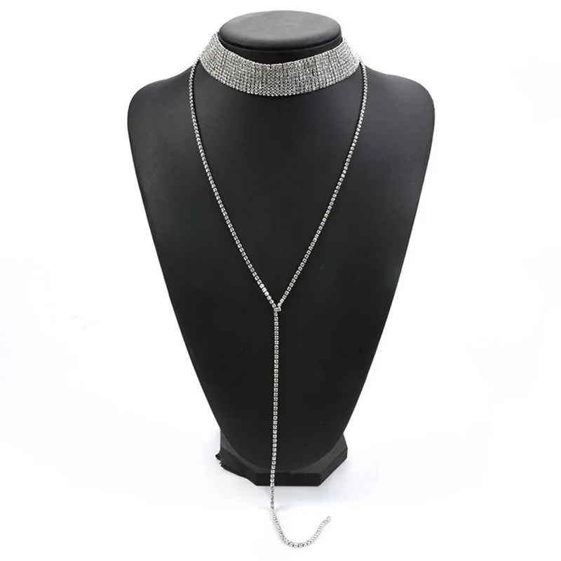 Crystal Choker Necklace 2017 Luxury Statement Chokers Necklaces For Women Trendy Chunky Neck Accessories Fashion Jewellery | Украшения и