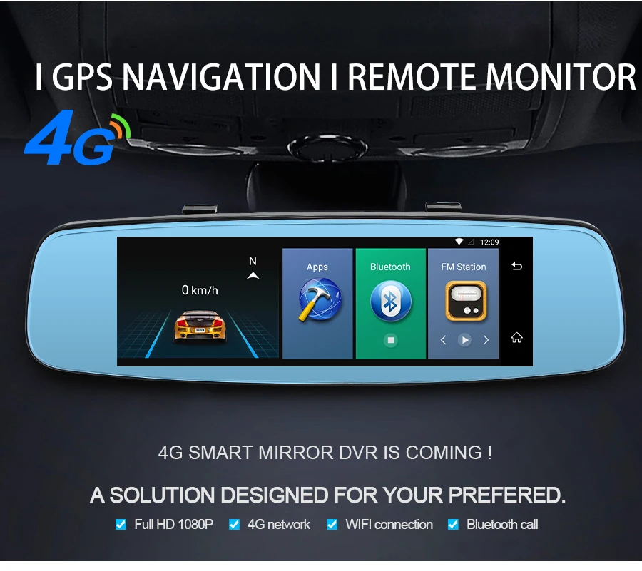 Awesafe A880 4 г ADAS Автомобильные видеорегистраторы Камера 7.86 &quotAndroid 5.1 Bluetooth вызова