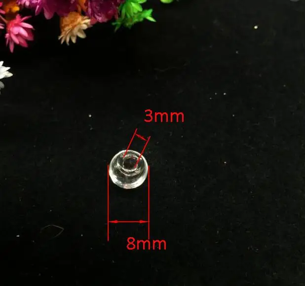 300 шт прозрачная микс сфера шар стеклянный круглый с отверстием стеклянные