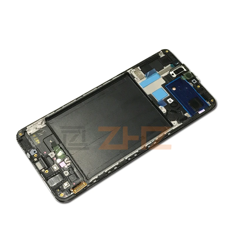 Super AMOLED для samsung galaxy A70 lcd A705 A705F SM-A705F SM-A7050 кодирующий преобразователь сенсорного экрана в сборе с рамкой