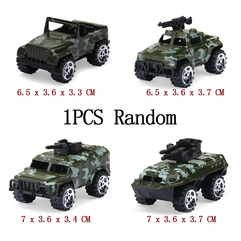 Green Vehicle Random 1 шт. мини-модель автомобиля из металлического сплава литая под давлением карманная модель танка игрушечные автомобили, вертолет в подарок для детей - Цвет: Green Vehicle Random