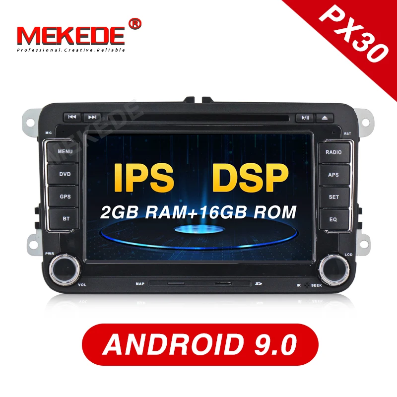 MEKEDE Автомобильный мультимедийный плеер Android 9 0 gps 2 Din для volkswagen