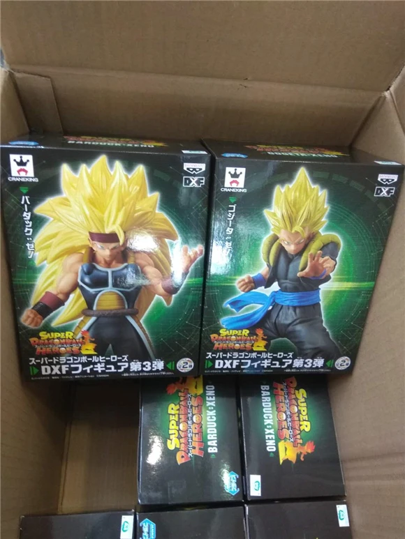Оригинальный Banpresto Dragon Ball Супер Герои DXF 7th SSJ Gogeta SSJ3 Bardock фигурку Juguetes куклы
