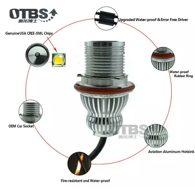 Светодиодный Маркер для BMW E39 E64 E65 E66 E83 E87 X3 X5 OTBS 2 шт. 10 Вт высокая мощность|Фара авто