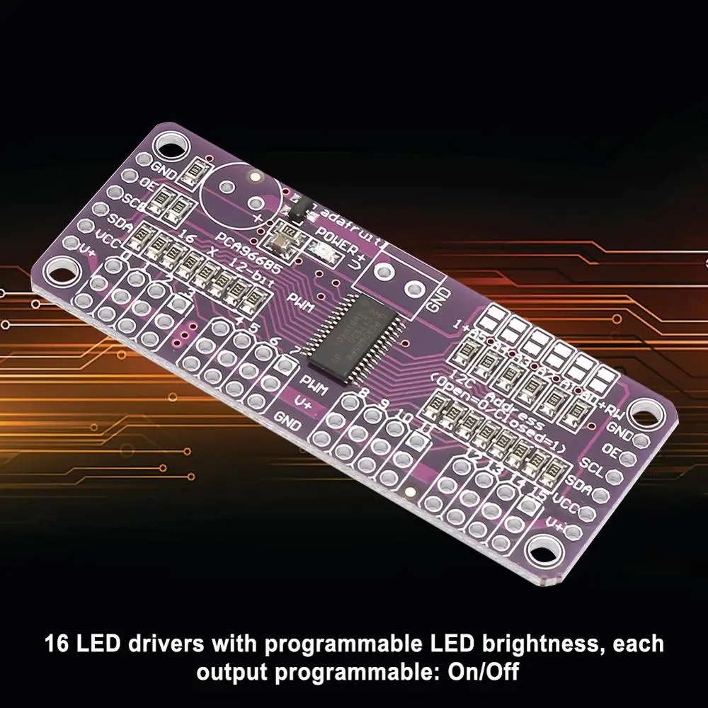 PCA9685 PWM контроллер сервопривод 16 Channel 12 bit I2C интерфейс подходит для Arduino