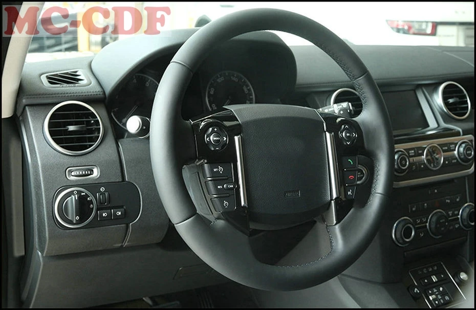 Для Land Rover Discovery 4 LR4 2010- Range Rover Sport 2010-2013 ABS Chrome Руль Крышка отделкой Стикеры