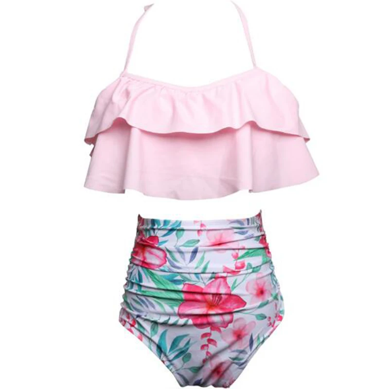 Одинаковый купальник для всей семьи бикини мамы и дочки одежда с русалочкой