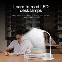 rechargeable usb charging flexible book reading light table lamp rechargeable touch light led desk lamp dimmable