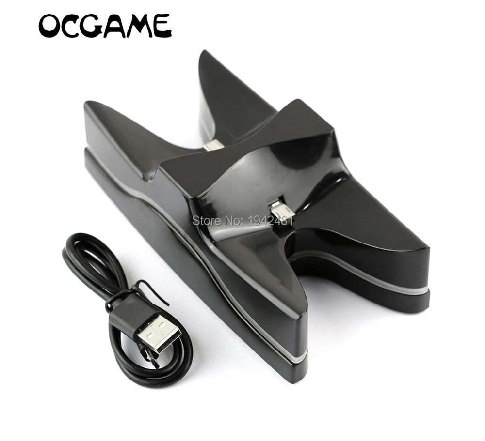 OCGAME хорошее светодиодный двойная зарядная станция подставка Док для PS4