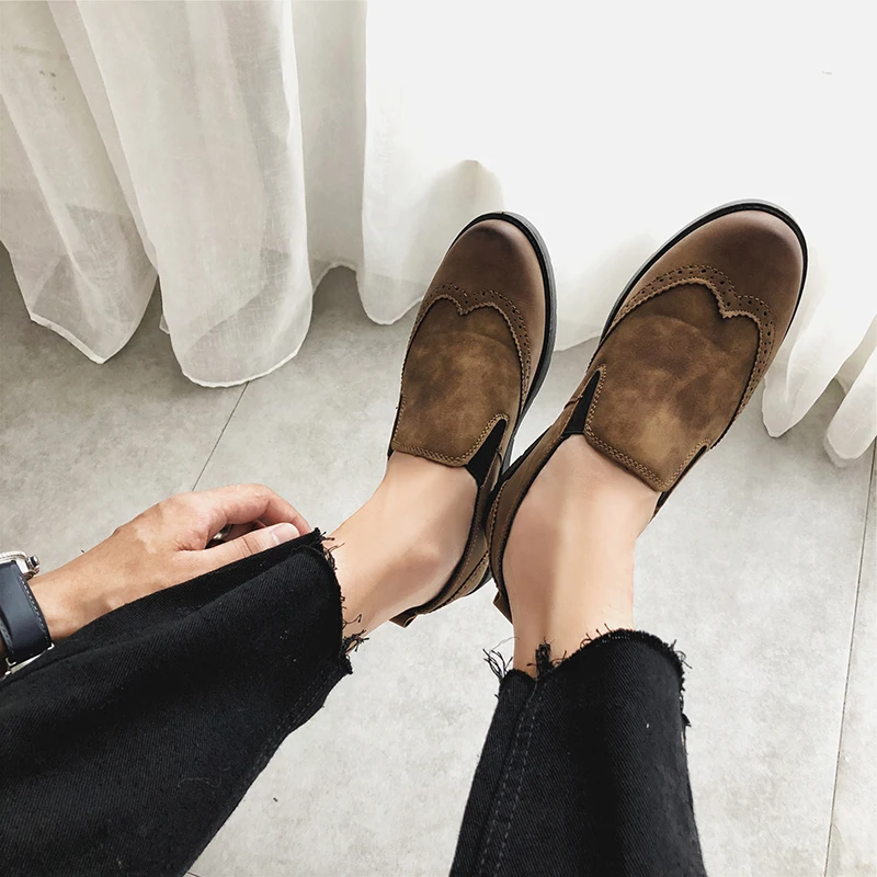 MinanSer/Новинка 2019 года сезон весна мужские кожаные лоферы в стиле барокко мокасины