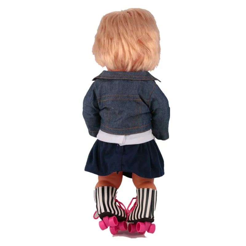 2 Styles 3in1 Jumpsuit+skating shoes fit 16inch Nenuco Doll &amp 41cm Baby Clothes and Accessories Children best Birthday Gift | Игрушки и