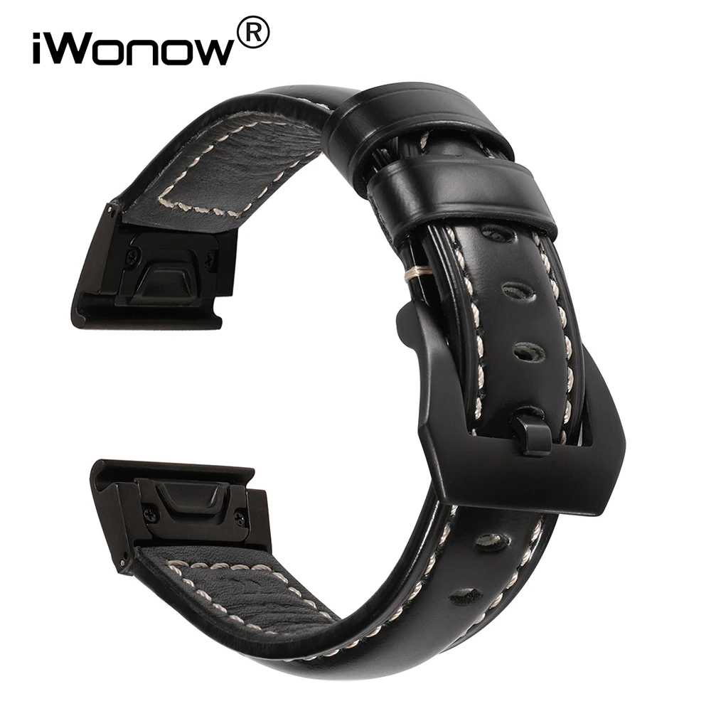 Ремешок для часов 26 мм из натуральной кожи ремешок Garmin Fenix 5X/5X Plus/3/3 HR/D2/Descent MK1