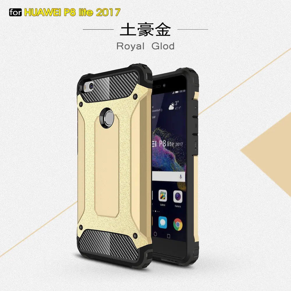 Чехол для Huawei P8 P9 Lite 2017 Honor 8 двойной бронированный чехол из поликарбоната и ТПУ на
