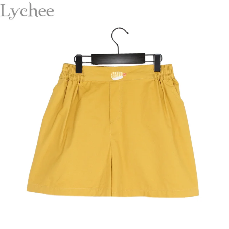 Шорты Lychee женские в Корейском стиле летние повседневные свободные короткие