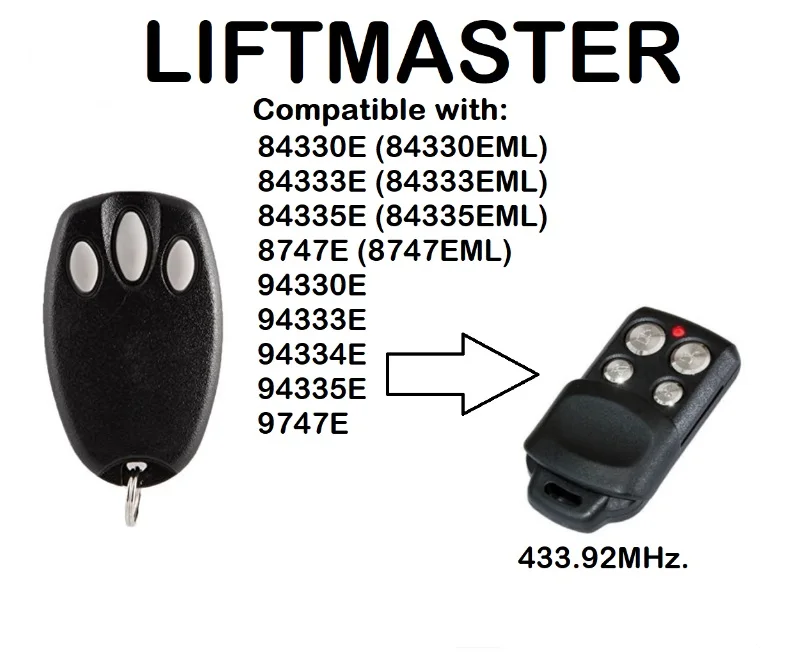 New for Liftmaster chamberlain 94335E garage door remote control replacement free shipping 433.92Mhz rolling code | Электроника
