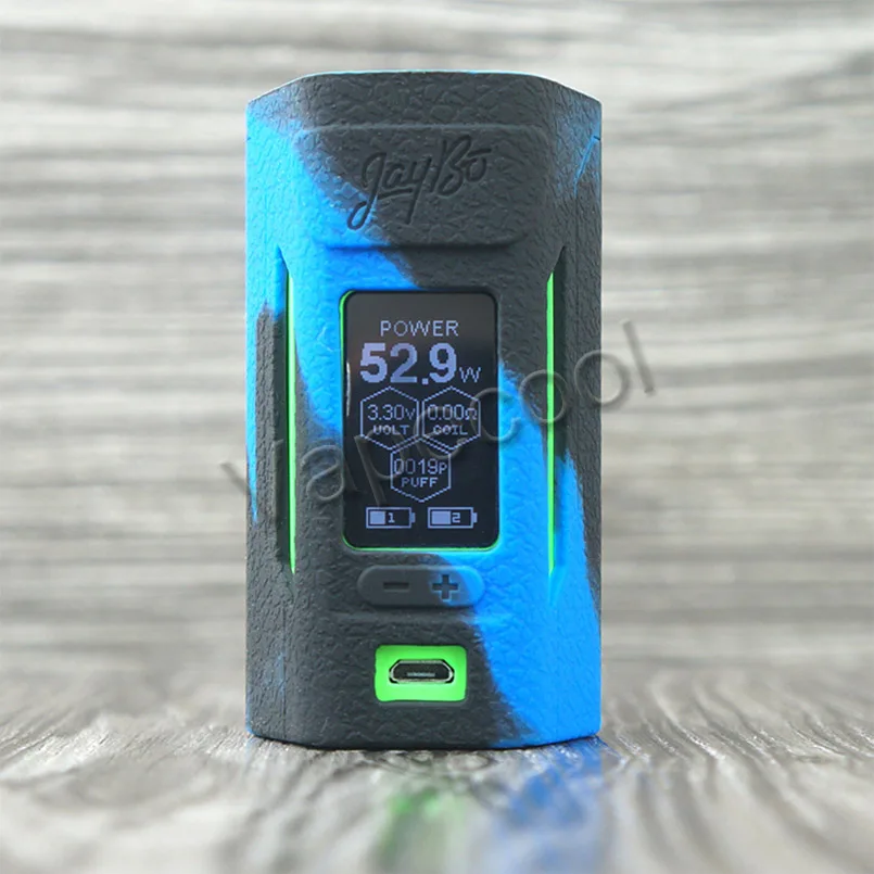 black blue Силиконовый чехол для Wismec Reuleaux RX2 20700 TC Mod 200W vape мод резиновый чехол, наклейка на кожу, рукав, вейп ручка, мод щит - Цвет: black blue