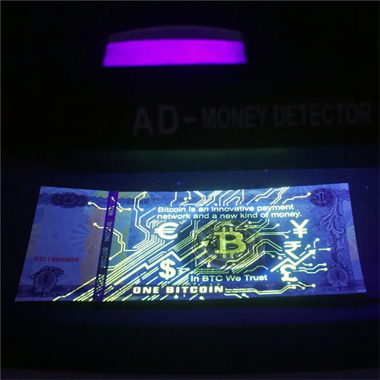 Один Биткоин деньги не валюта бумажные банкноты анти-поддельные 1 BTC купюры коллекционные вещи