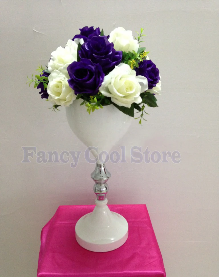 2017 Новый стиль белая свадебная ваза металлическая Цветочная подставка