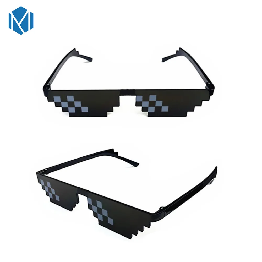 M MISM хит продаж Pixelated солнцезащитные очки для мужчин и женщин Thug Life прямоугольные