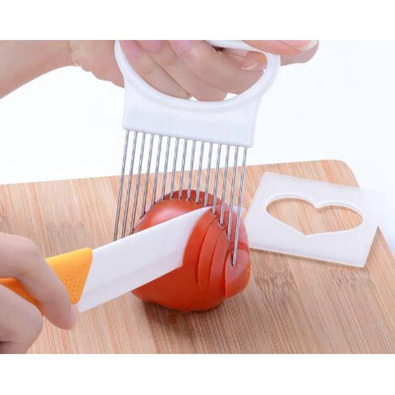 Держатель для лука Слайсеры томат овощи слайсер держатель помощи|Другие