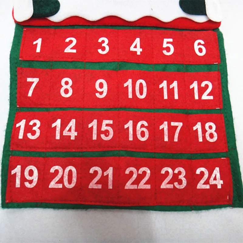 1 шт. Рождество Календари украшение для дома Санта Клаус обратного отсчета баннер Адвент mr0084|decorations for