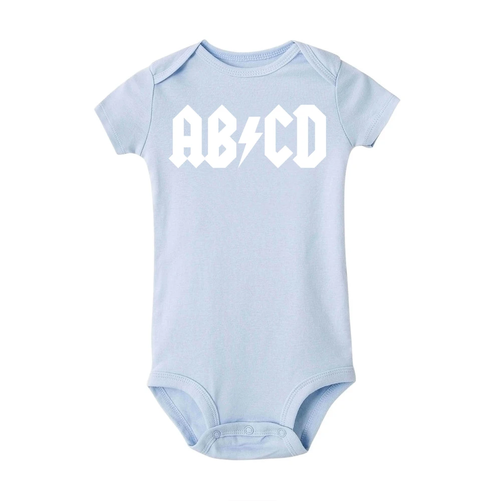 ABCD/Забавный комбинезон для новорожденных с изображением рок; одежда для маленьких мальчиков и девочек; Детский комбинезон; одежда для первого дня рождения; цельнокроеное боди для мальчиков