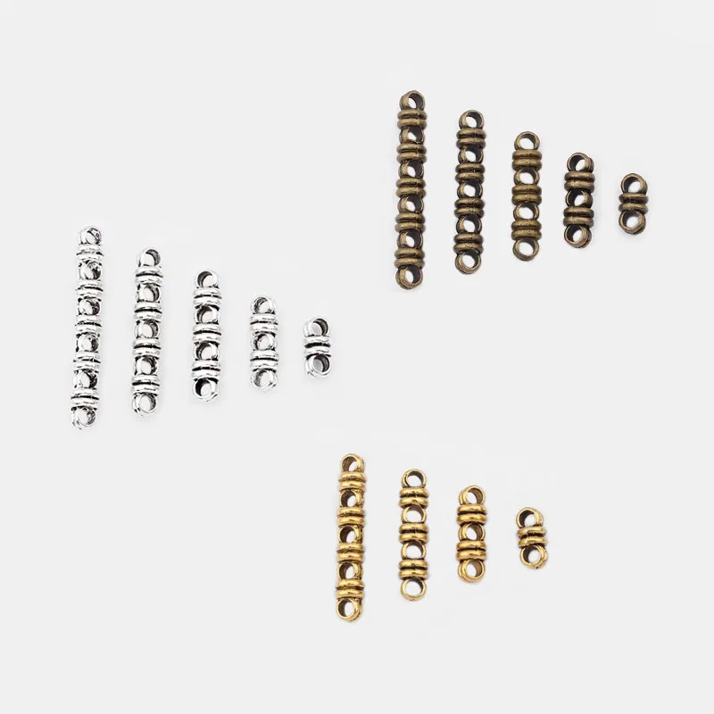 20 шт. тибетские серебряные/коричневые/Золотые 2/3/4/5/6 кольцевые многожильные соединители для разделителя прутков ювелирных изделий Компоненты