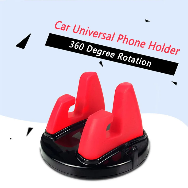 Универсальный держатель для телефона 360 градусов вращения PC + Силиконовая отделка для бортовой панели автомобиля Продукты GPS Cell Ornament on.