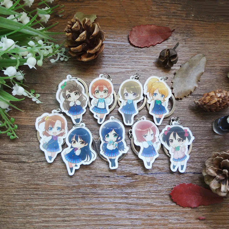 1 шт. аниме Love Live Нико Рин Хонока Кодори Kawaii брелок Подвеска Portachiavi llavero