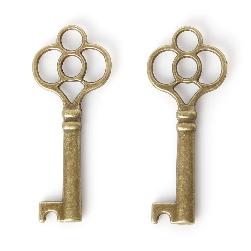 Металлическая винтажная подвеска для ключей 54 шт./лот античные бронзовые
