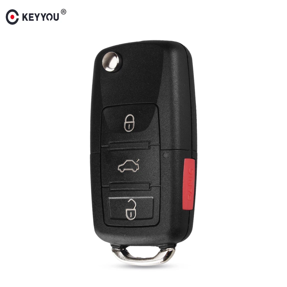 KEYYOU 3 + 1 4 кнопки дистанционный флип-Переключаемый ключ оболочка для VW Volkswagen Golf Polo