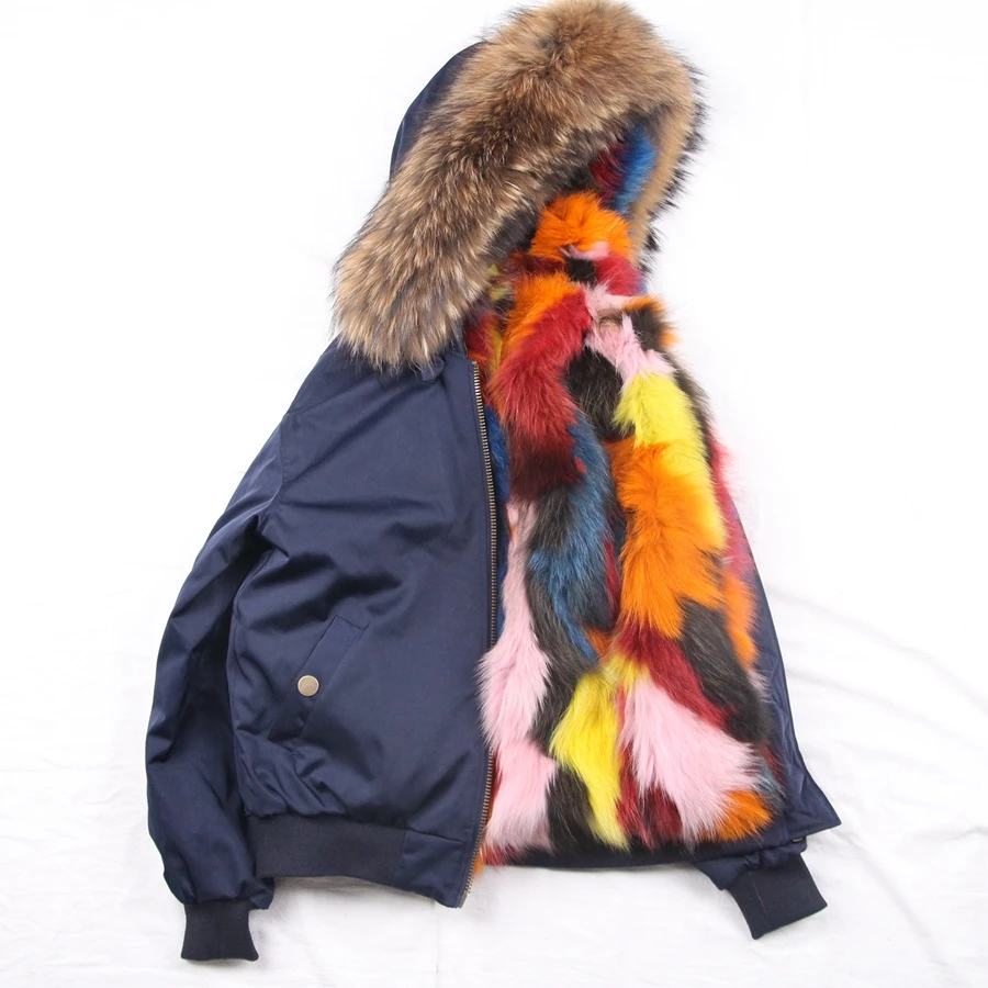 Короткая шуба из натурального Лисьего меха QC5048 Новое поступление F/W2017 модная